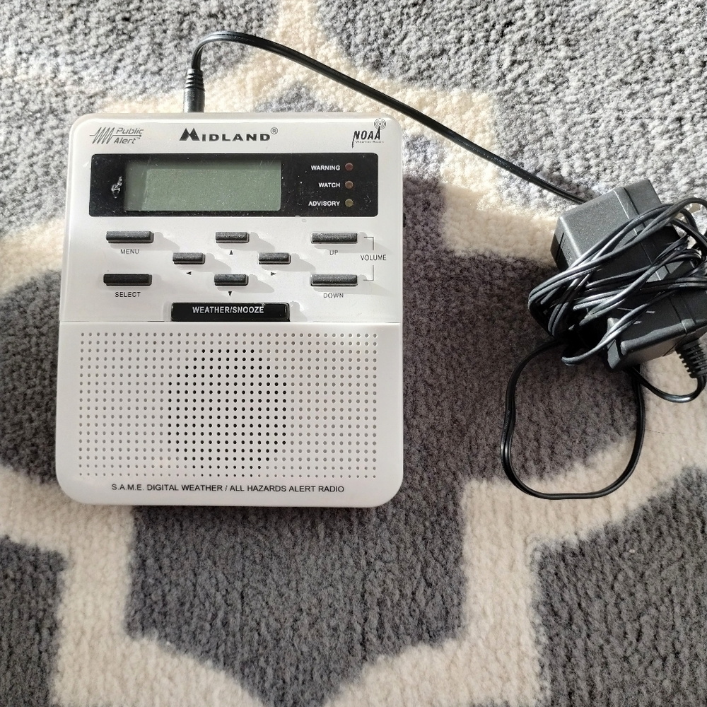 MIDLAND SAME All Hazards Weather Alert Radio Warning NOAA Alarm WR-100